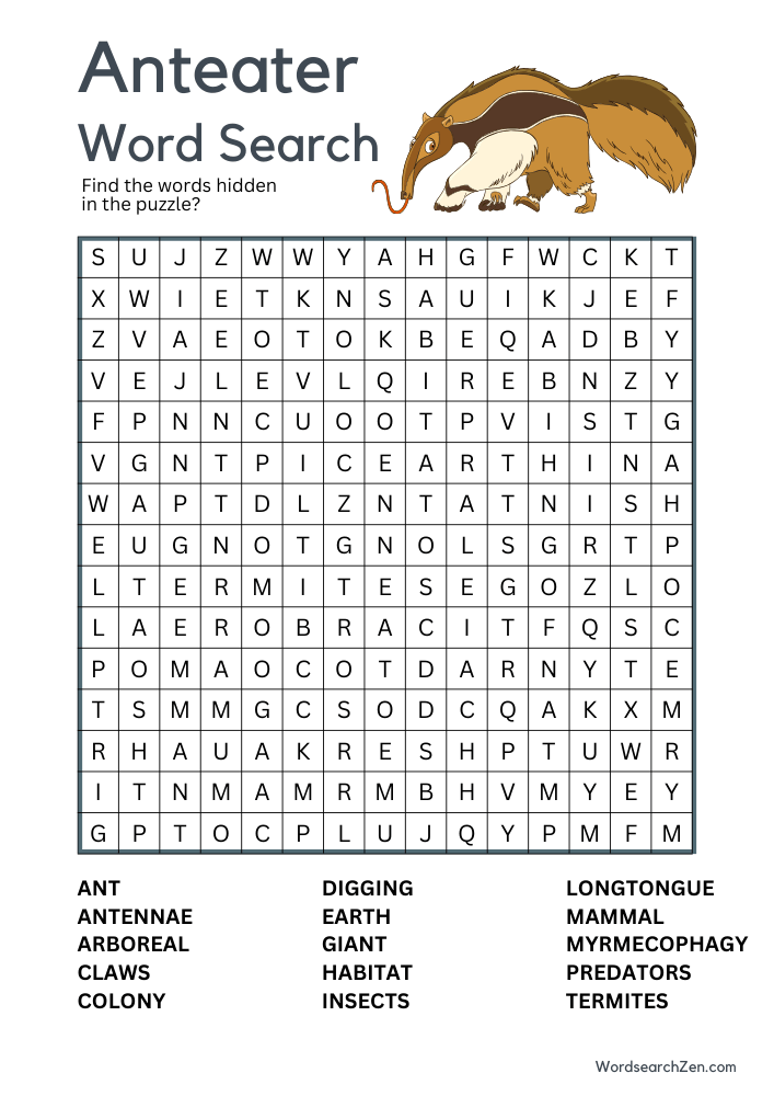 Anteater-Word-Search