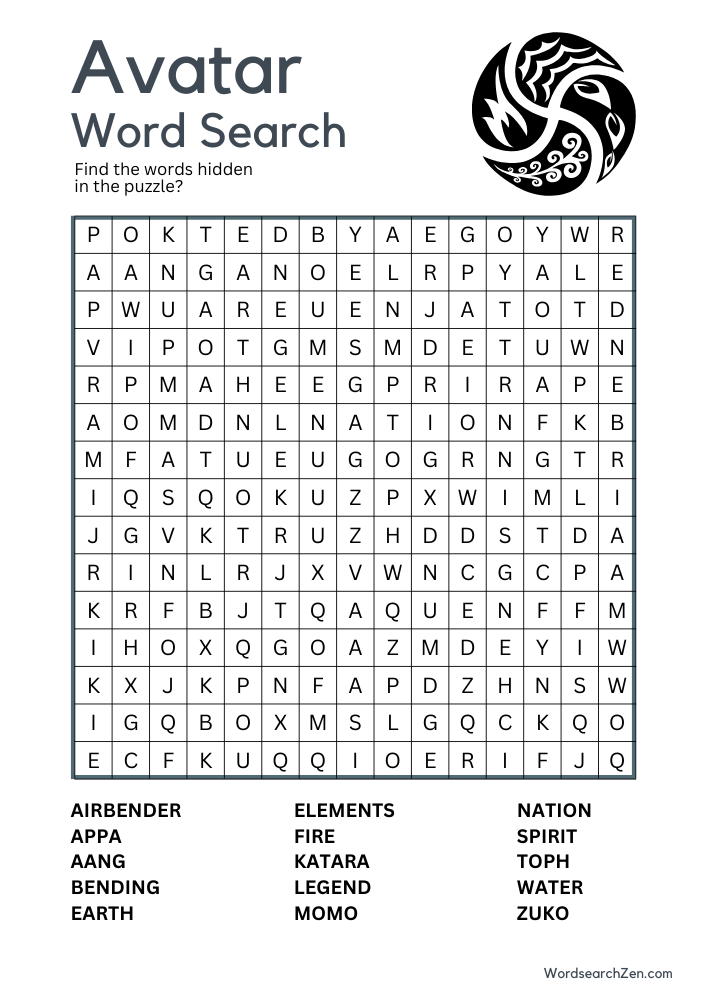 Avatar-Word-Search