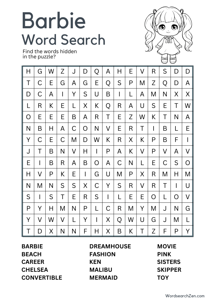 Barbie-Word-Search