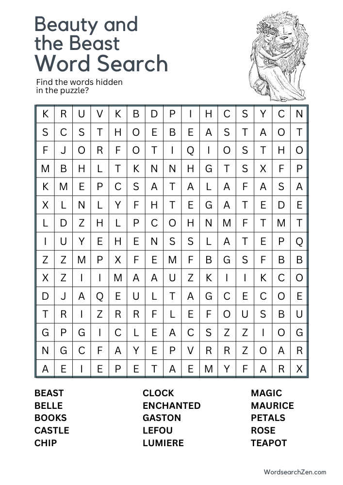 Beauty-and-the-beast-Word-Search