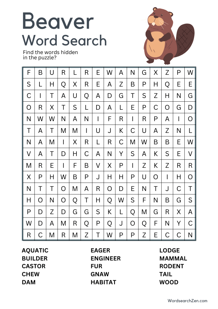 Beaver-Word-Search