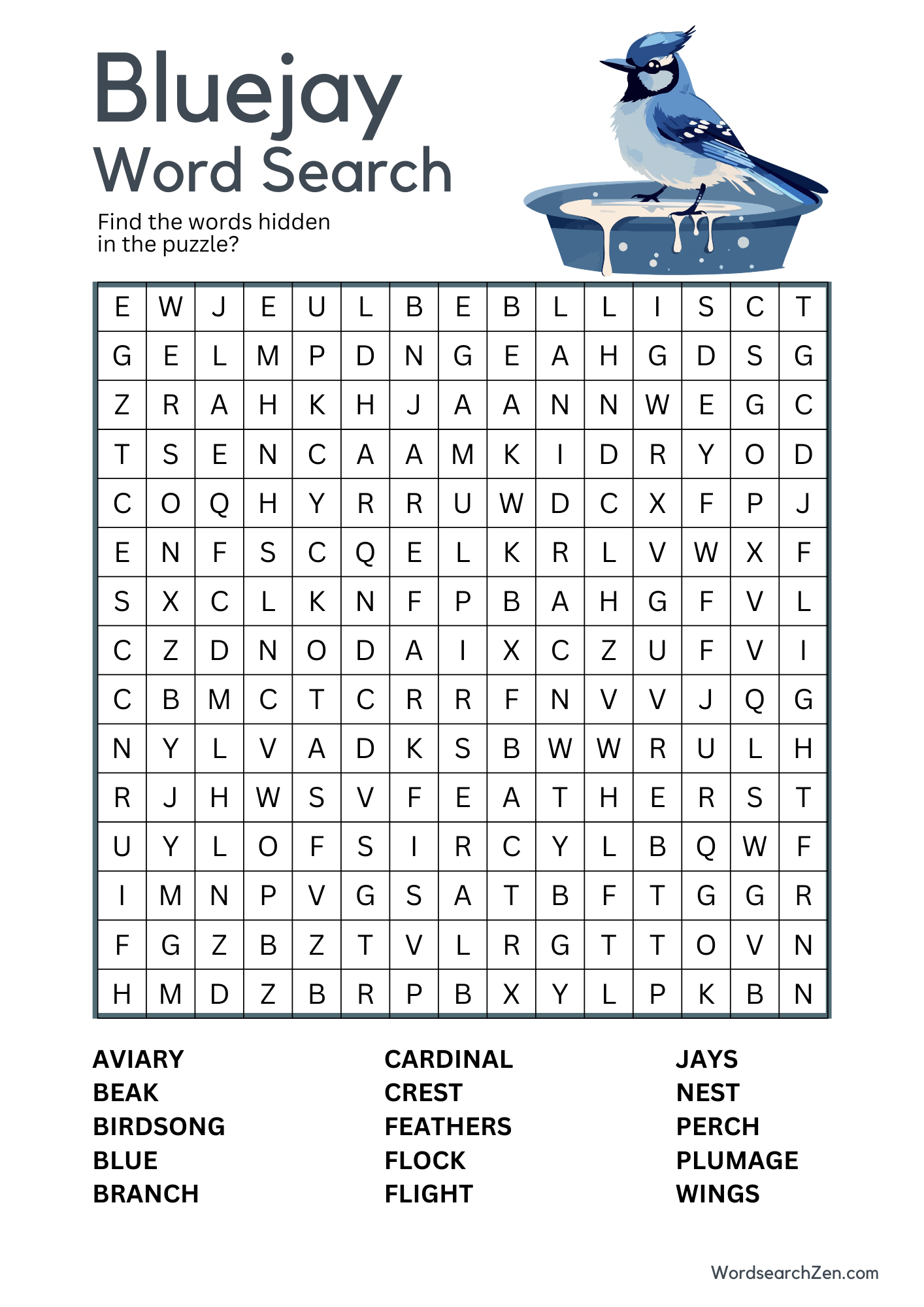 Bluejay-Word-Search