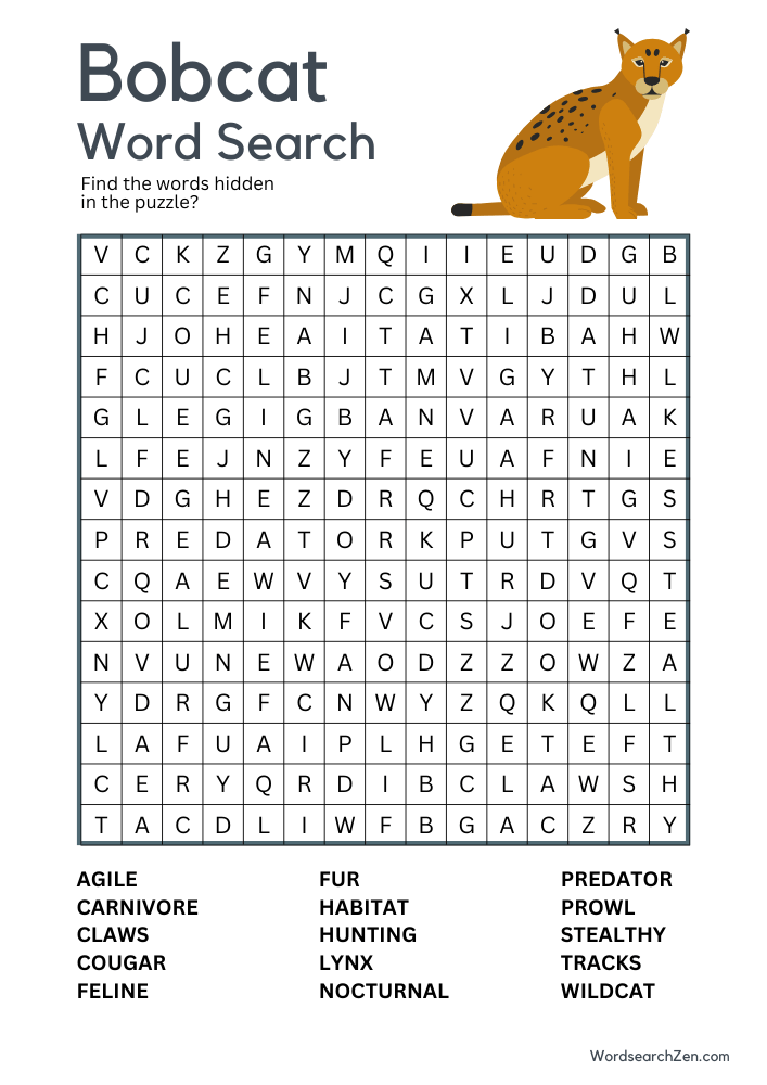 Bobcat-Word-Search