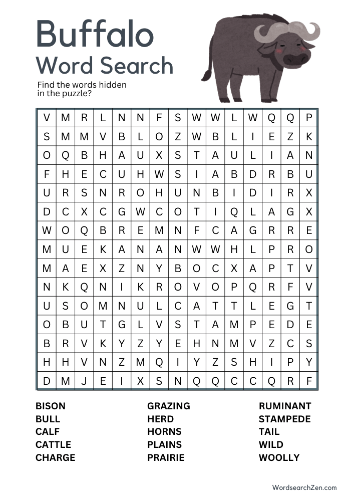 Buffalo-Word-Search