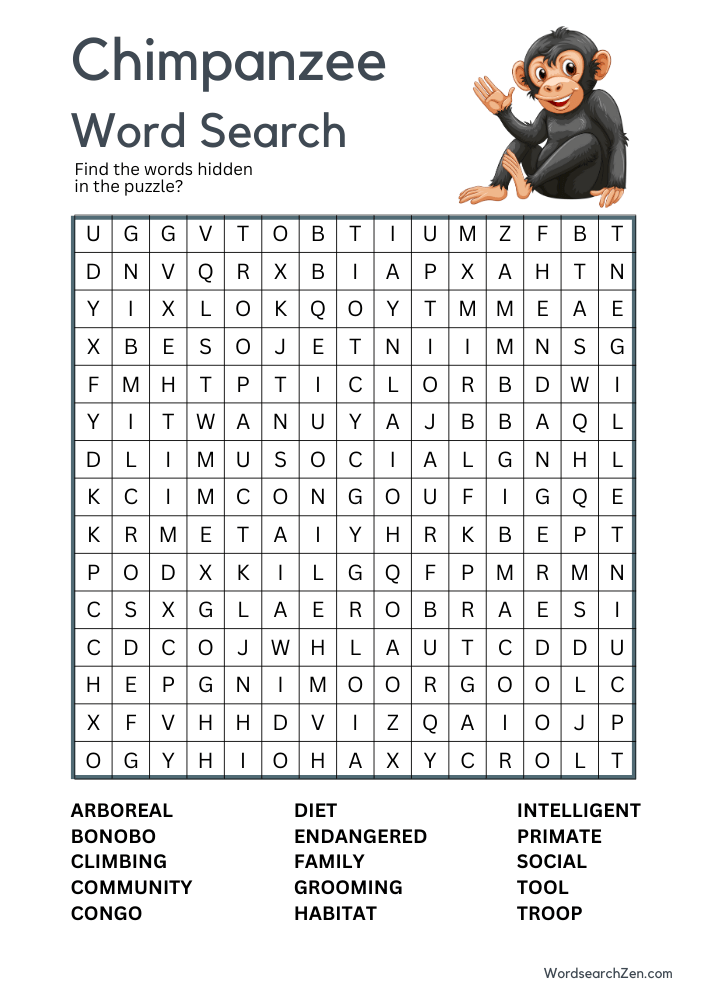 Chimpanzee-Word-Search