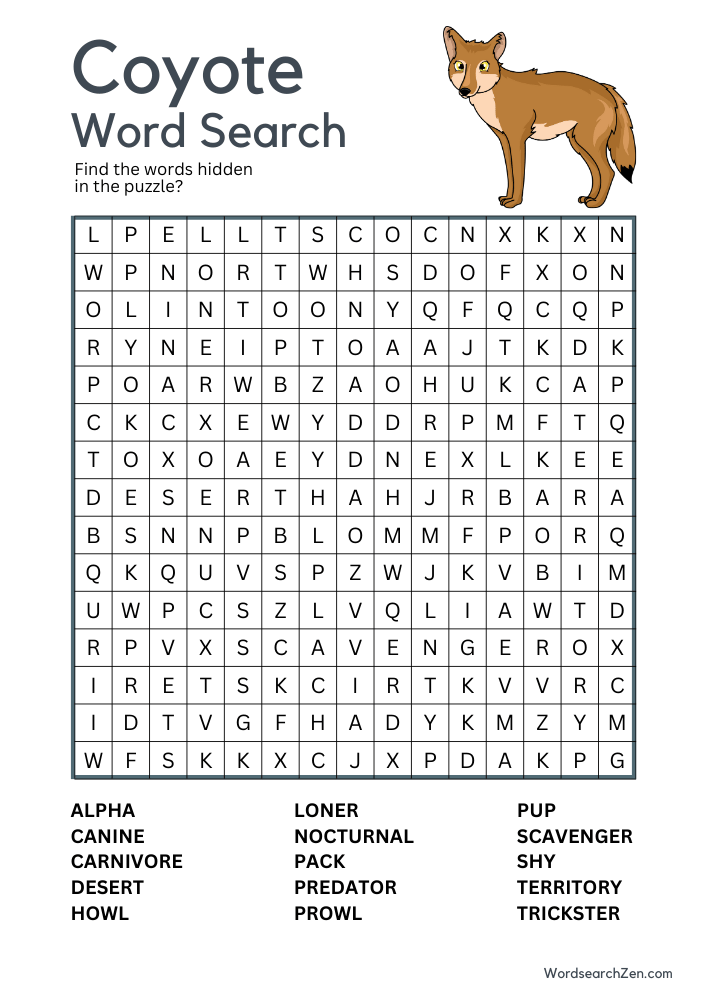 Coyote-Word-Search