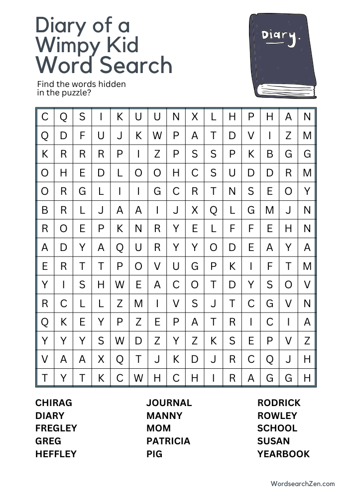 Diary-of-a-Wimpy-Kid-Word-Search