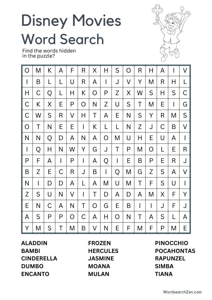 Disney-Movies-Word-Search