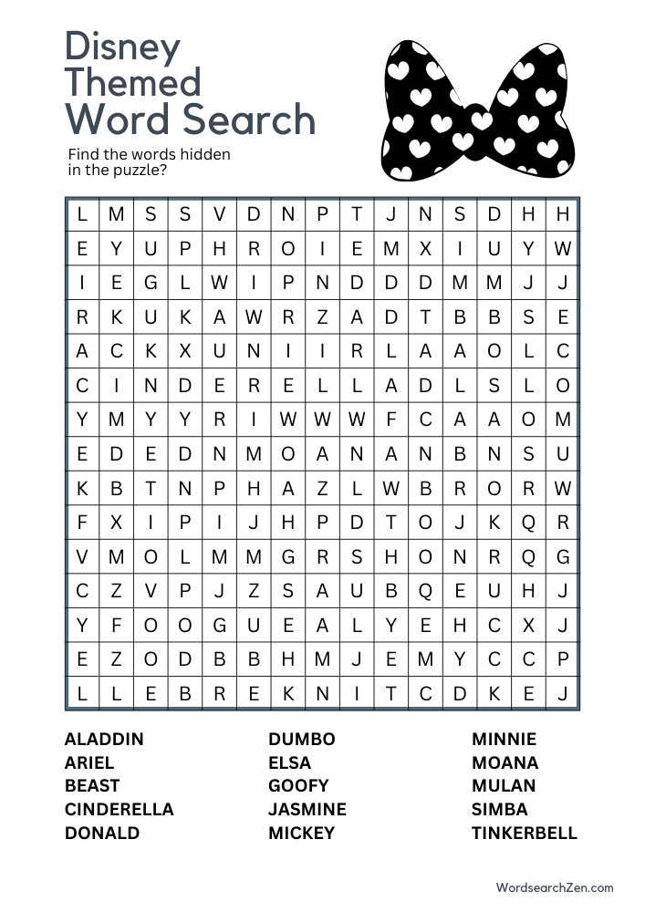 Disney-Themed-Word-Search