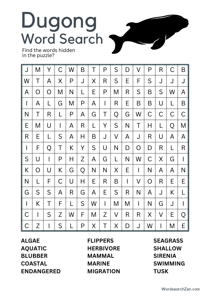 Dugong-Word-Search