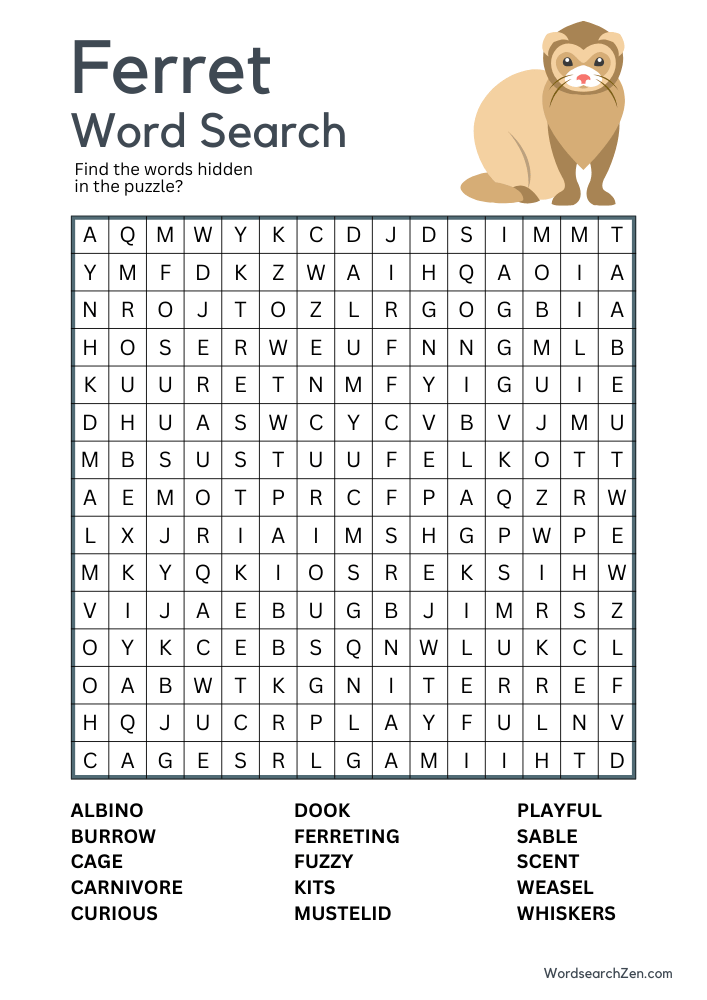 Ferret-Word-Search