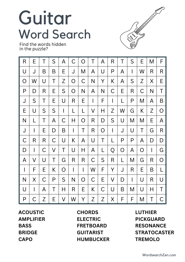 Guitar-Word-Search