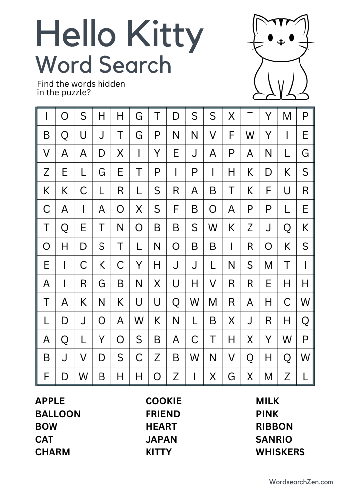 Hello-Kitty-Word-Search