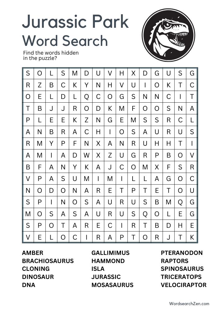 Jurassic-Park-Word-Search