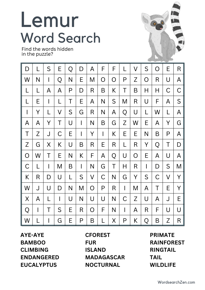 Lemur-Word-Search