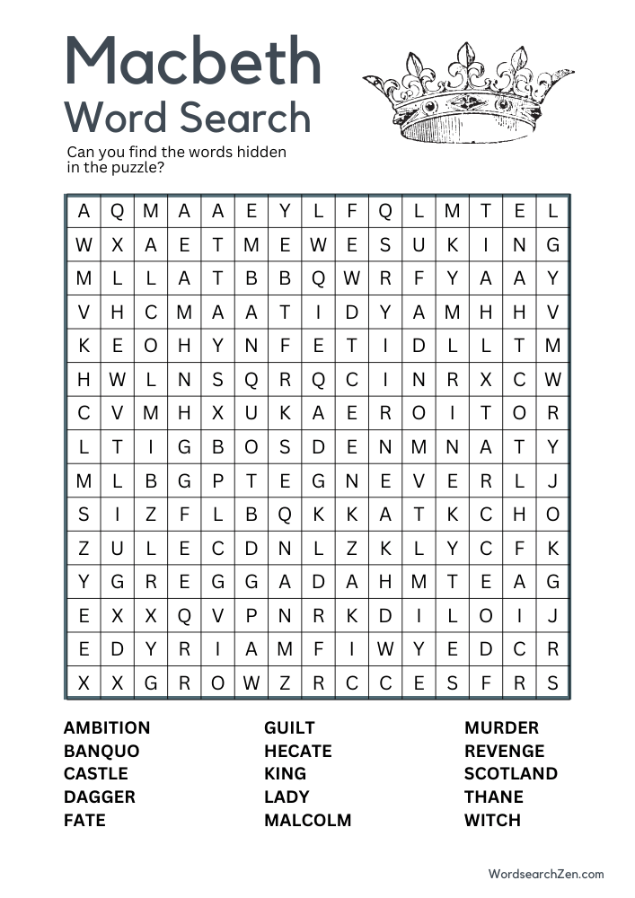 Macbeth-Word-Search