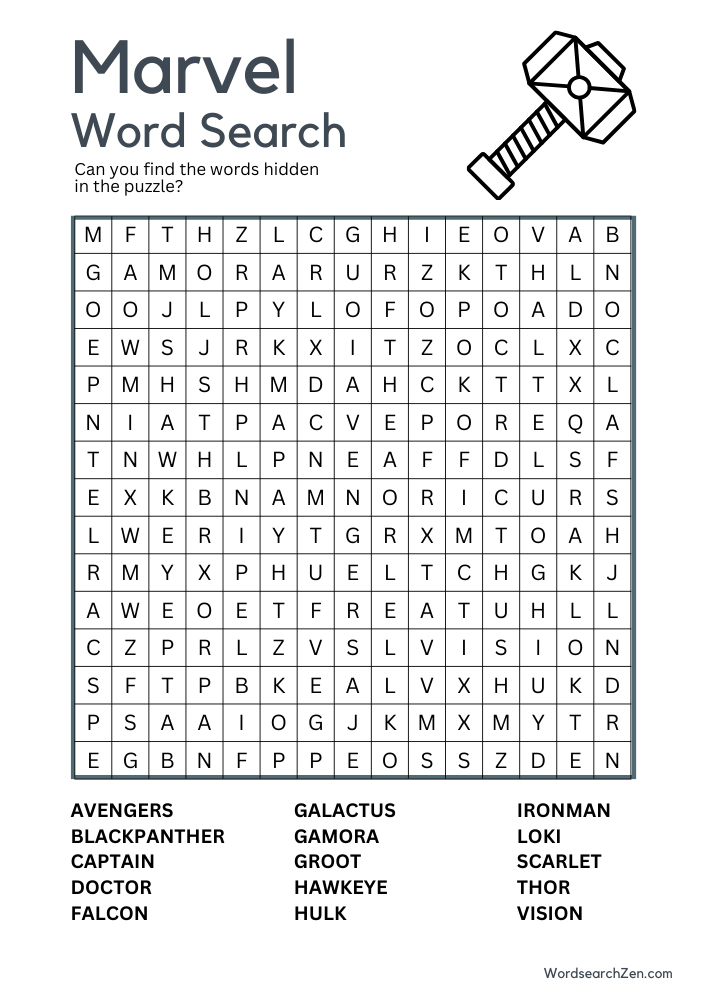 Marvel-Characters-Word-Search