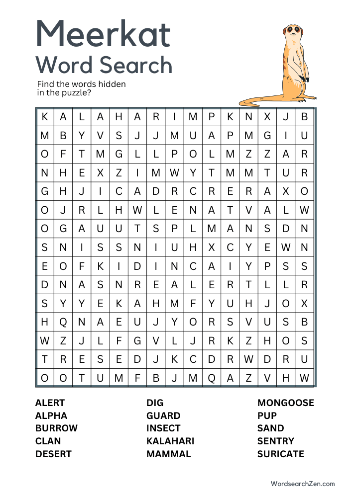 Meerkat-Word-Search