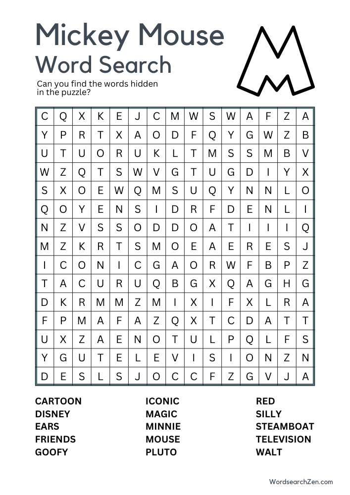 Mickey-Mouse-Word-Search