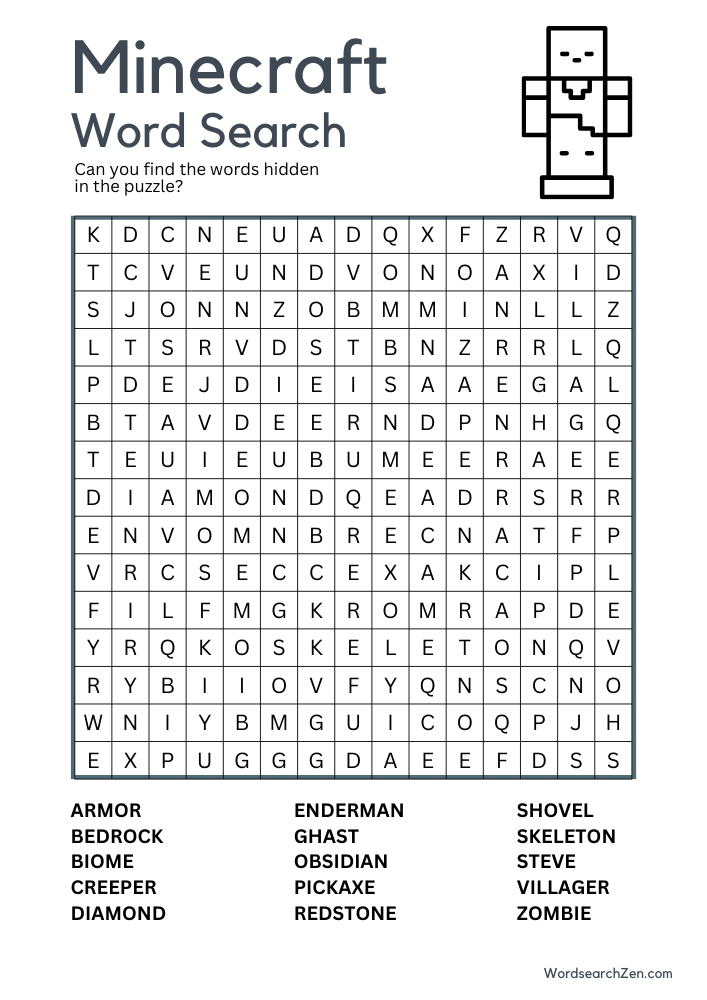 Minecraft-Word-Search