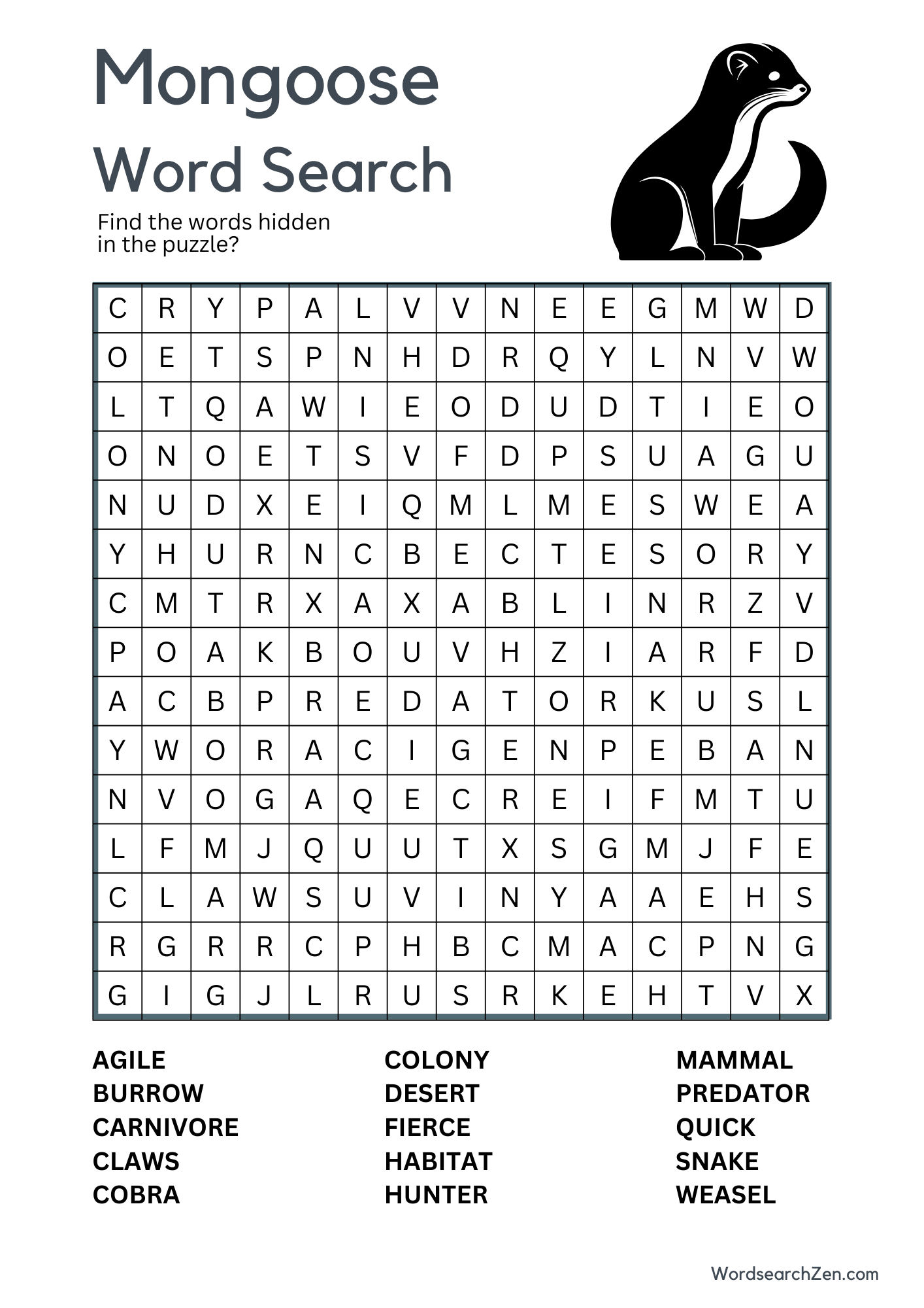 Mongoose-Word-Search