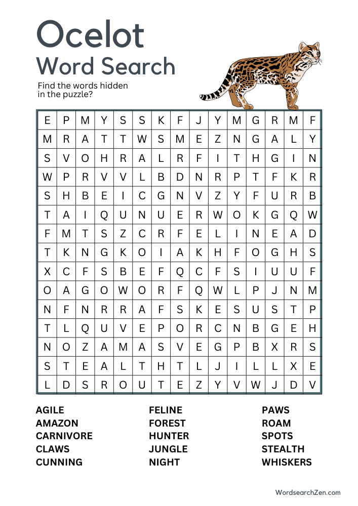 Ocelot-Word-Search