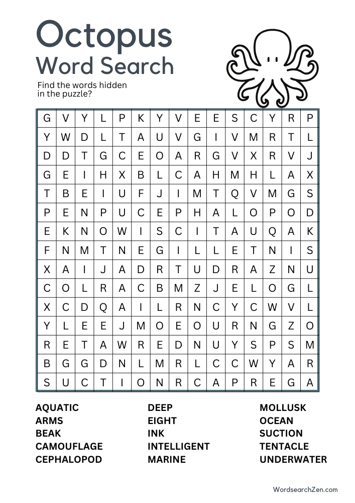 Octopus-Word-Search