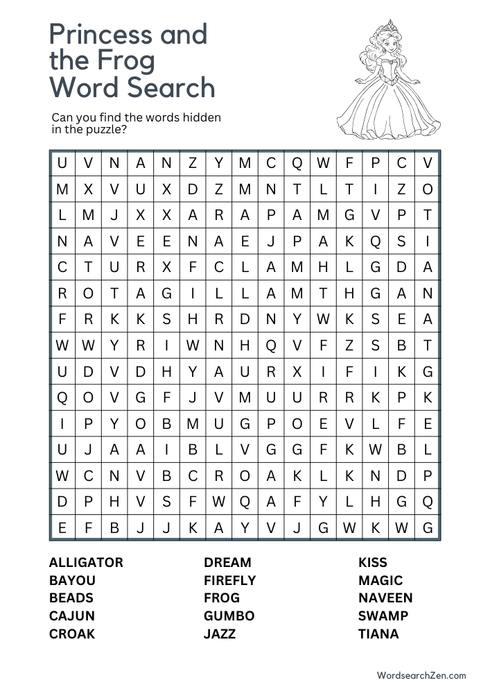 Princess-and-the-Frog-Word-Search