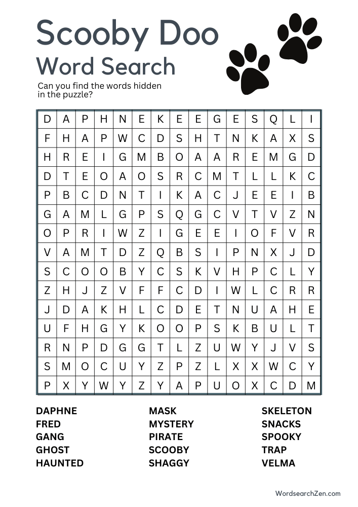 Scooby-Doo-Word-Search