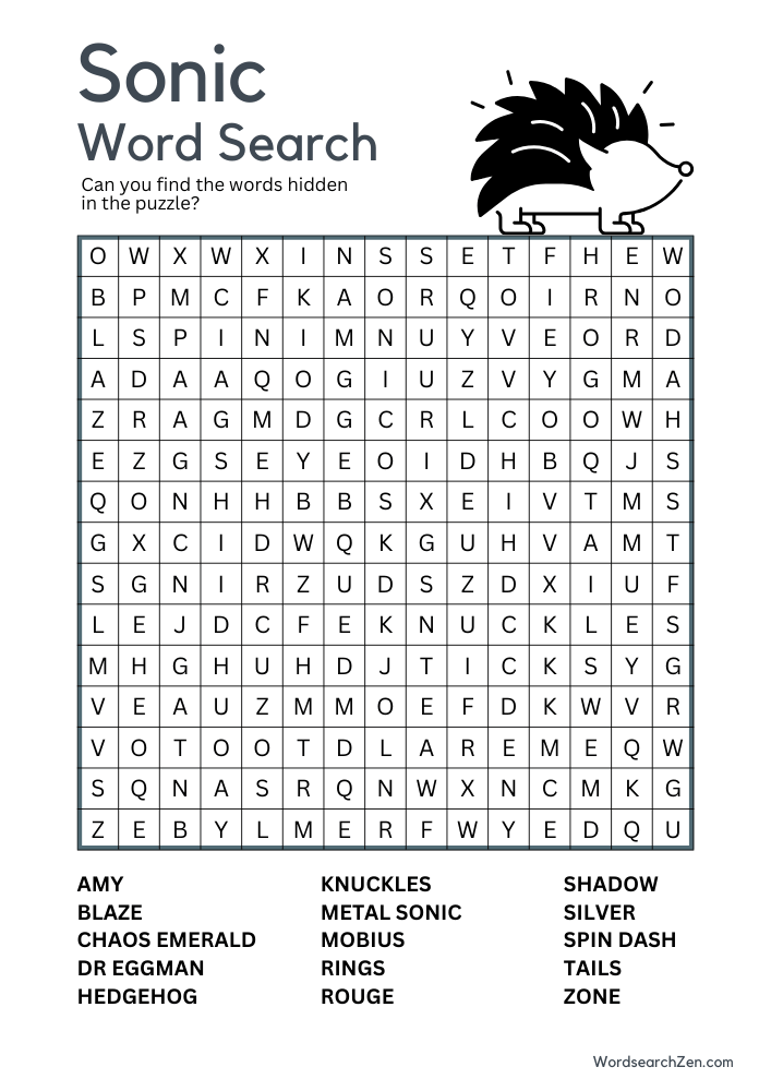 Sonic-Word-Search