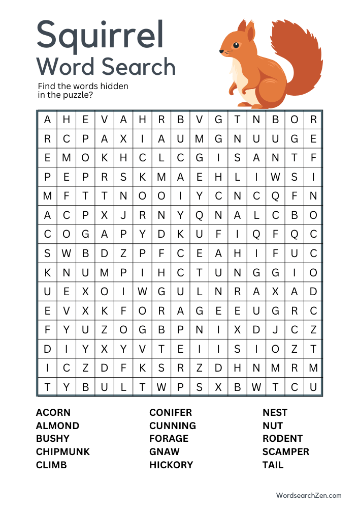 Squirrel-Word-Search