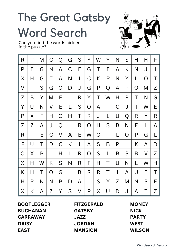 The-Great-Gatsby-Word-Search