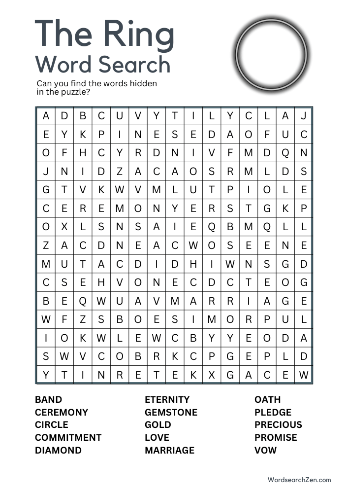 The-Ring-Word-Search