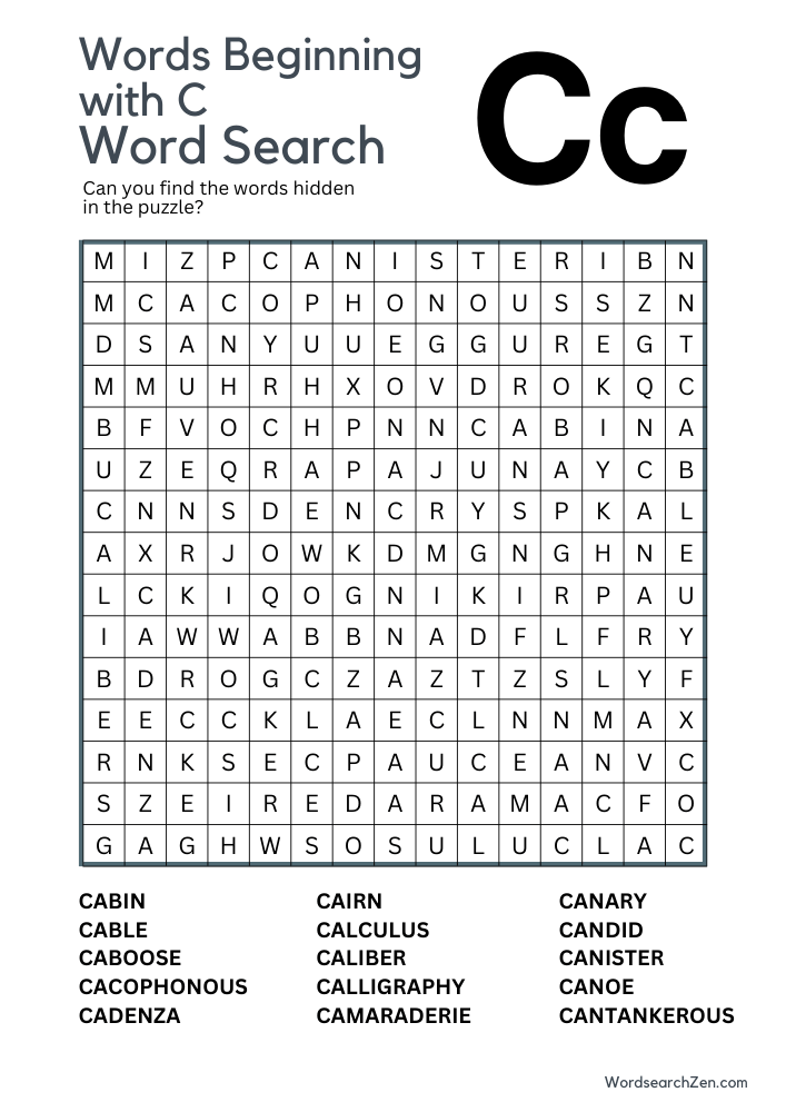 Words-Beginning-with-C-Word-Search-10