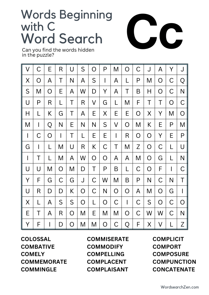 Words-Beginning-with-C-Word-Search-20