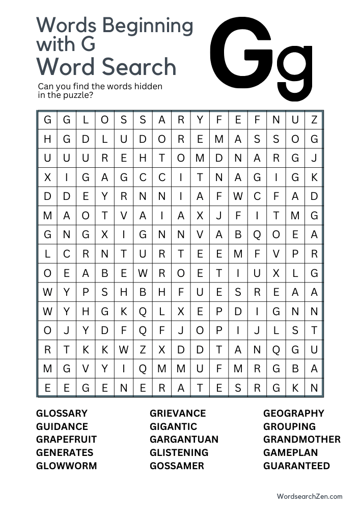 Words-Beginning-with-G-Word-Search-2