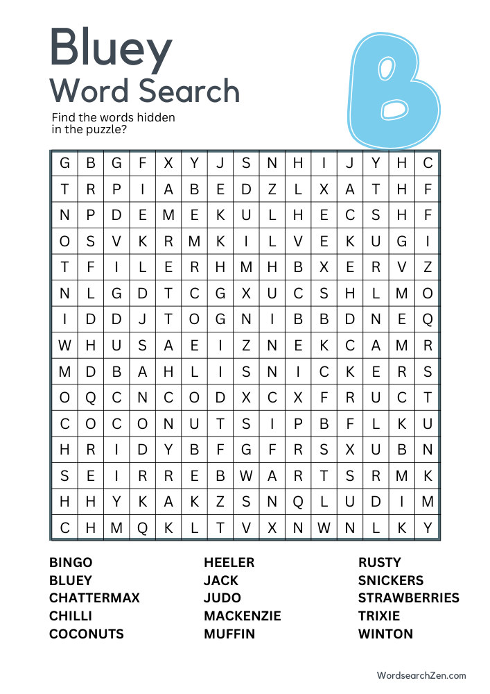 bluey-Word-Search