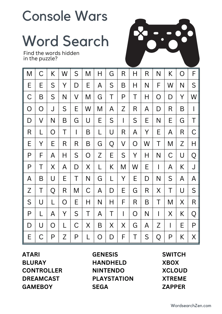 console-wars-Word-Search