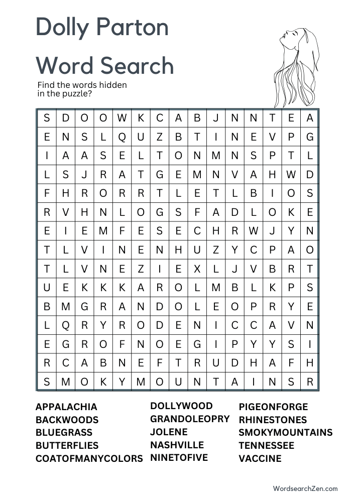 dolly-parton-Word-Search