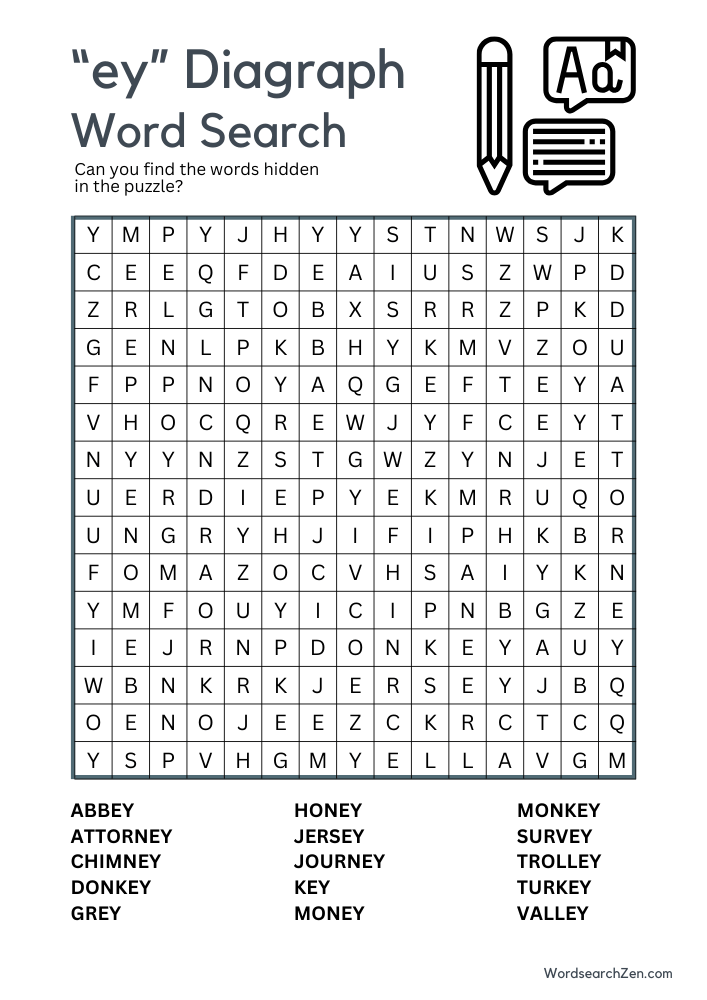 ey-diagraph-word-search