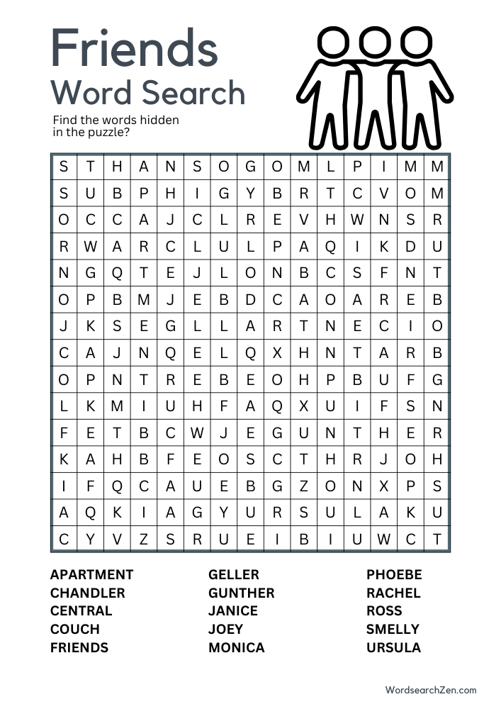 friends-Word-Search