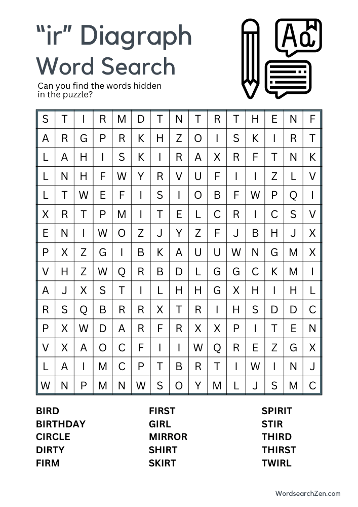 ir-diagraph-word-search