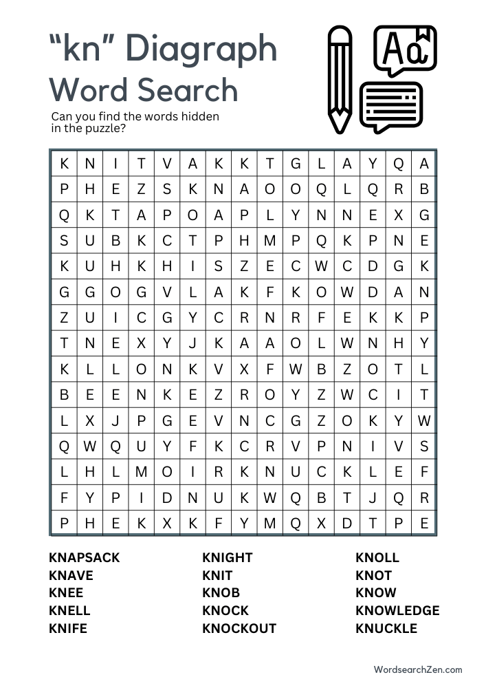 kn-diagraph-word-search