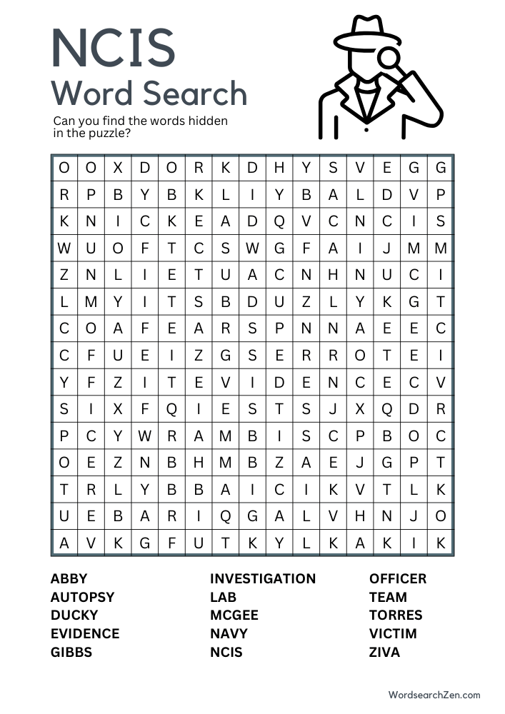 ncis-Word-Search