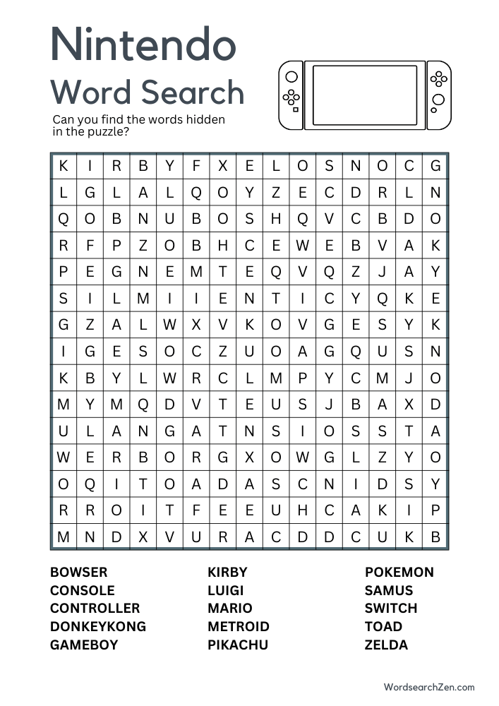 nintendo-Word-Search