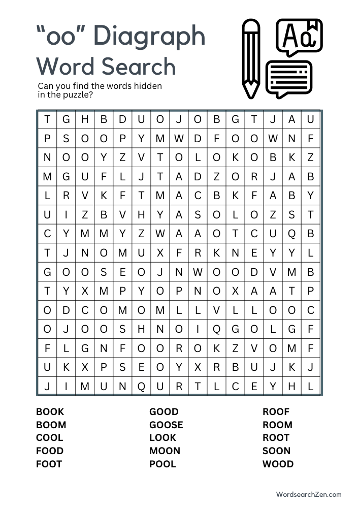 oo-diagraph-word-search