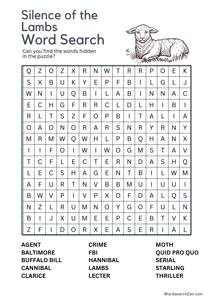 silence-of-the-lambs-Word-Search