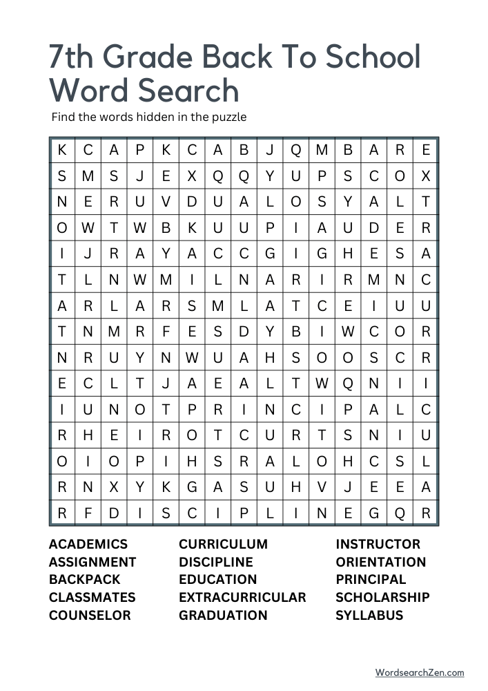 7th-Grade-Back-To-School-Word-Search