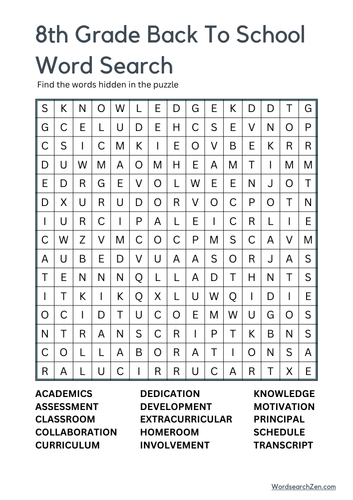 8th-Grade-Back-To-School-Word-Search