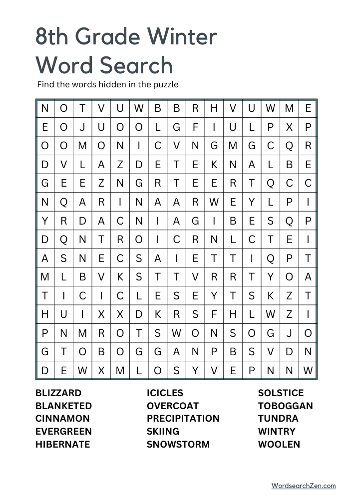 8th-Grade-Winter-Word-Search